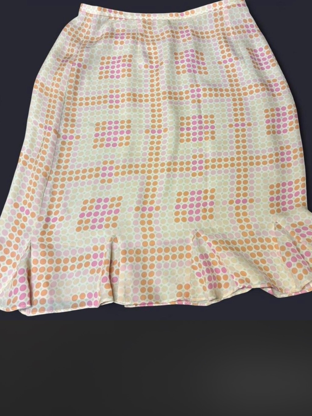 100% Silk Mod Dot Skirt